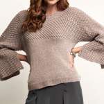 Bramble Stitch Cape Sleeve Jumper Knitting Pattern