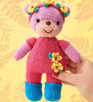 Flower Crown Teddy Bear | Toy Knitting Pattern Knitting Pattern