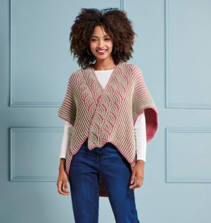 Two Colour Brioche Shawl Knitting Pattern