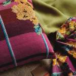 British Plaid Rose Cushion Knitting Pattern