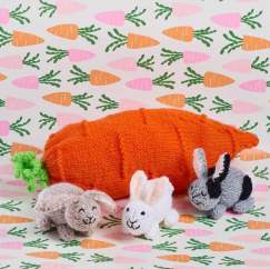 Bunny and Carrots Easter Knitting Pattern Knitting Pattern