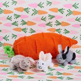 Bunny and Carrots Easter Knitting Pattern Knitting Pattern