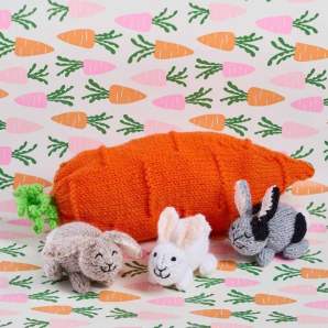 Bunny and Carrots Easter Knitting Pattern Knitting Pattern
