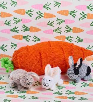 Bunny and Carrots Easter Knitting Pattern Knitting Pattern