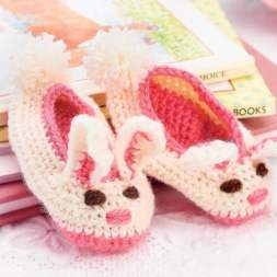 Bunny Baby Shoes Knitting Pattern