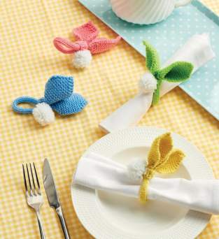  Easter Bunny Napkin Rings Knitting Pattern Knitting Pattern
