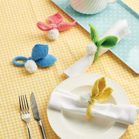 Easter Bunny Napkin Rings Knitting Pattern Knitting Pattern