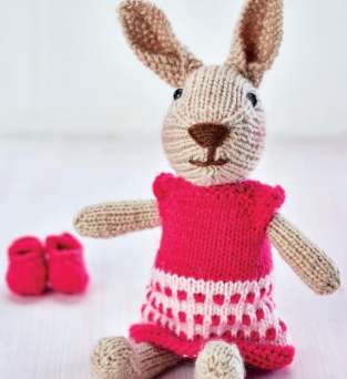 Bunny Toy With Extra Outfits Knitting Pattern