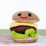 Classic Burger Toy Knitting Pattern Knitting Pattern