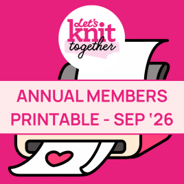 Printable of the Month | September 2026 Knitting Pattern