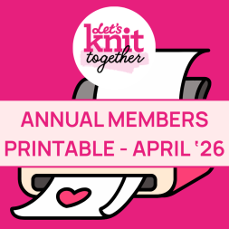 Printable of the Month : April 2026 Knitting Pattern