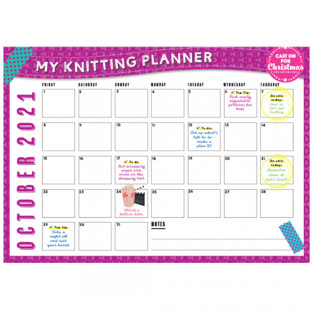 Cast on for Christmas My Knitting Planner October 2021 Knitting Pattern