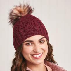 Cable Bobble Hat Knitting Pattern