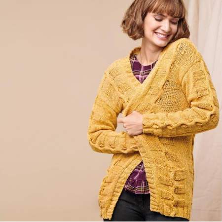 Cable Cardigan With Pockets Knitting Pattern