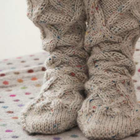 Cabled Knee Socks Knitting Pattern