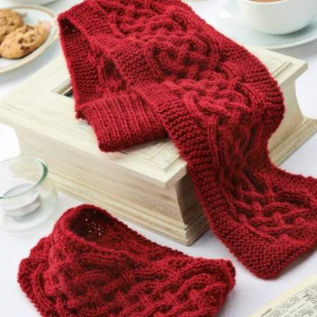 Cabled winter accessories Knitting Pattern