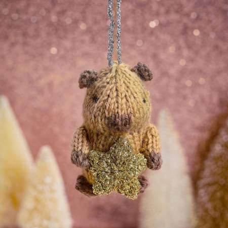 Capybara Christmas Bauble Knitting Pattern Knitting Pattern