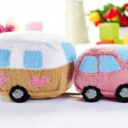 Knitted Car and Caravan Toy Set Knitting Pattern