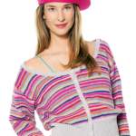 Stash buster striped cardigan Knitting Pattern