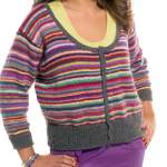 Stash buster striped cardigan Knitting Pattern