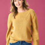 Casual Eyelet Sweater Knitting Pattern