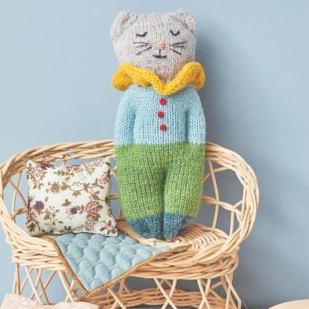 Cat Izzy Comfort Doll Knitting Pattern Knitting Pattern