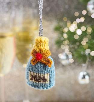 Champagne New Year Bauble Knitting Pattern Knitting Pattern