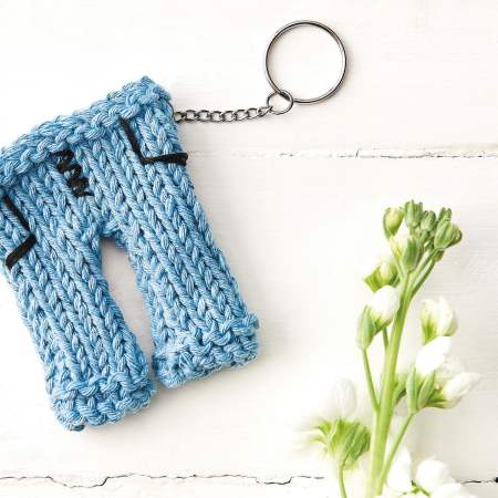 Charity Keyring for Jeans for Genes Day Knitting Pattern
