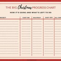 The Big Christmas Progress Chart Knitting Pattern