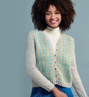 Checked Tartan Cardigan Knitting Pattern Knitting Pattern