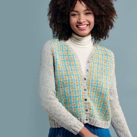 Checked Tartan Cardigan Knitting Pattern Knitting Pattern