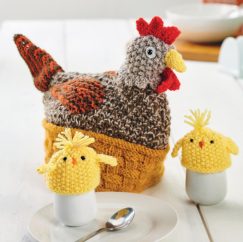 Chicken Tea Cosy Set Knitting Pattern