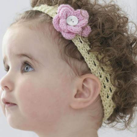 Baby Flower Headband Knitting Pattern