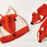 Child’s Fox Hat And Mittens Set Knitting Pattern
