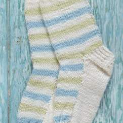 Child’s Stripey Socks Knitting Pattern