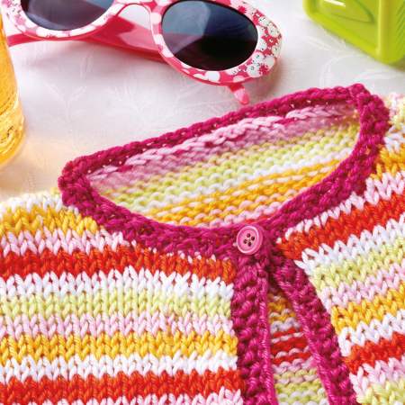 Child’s Stripy Cardigan Knitting Pattern