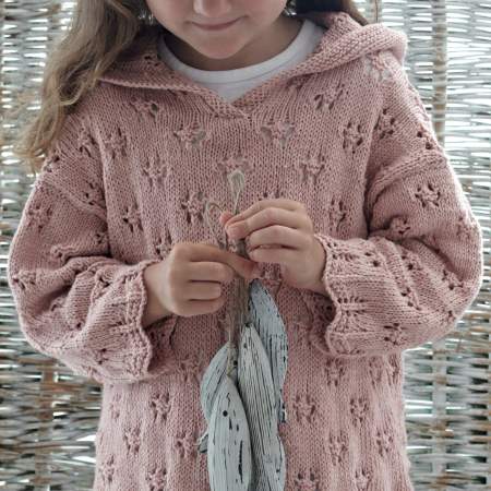 Child’s Lace Hoodie Knitting Pattern