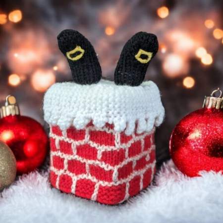 Christmas Chimney Legs Chocolate Orange Cover Pattern Knitting Pattern