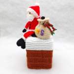 Santa on Chimney Chocolate Orange Box Cover Pattern Knitting Pattern
