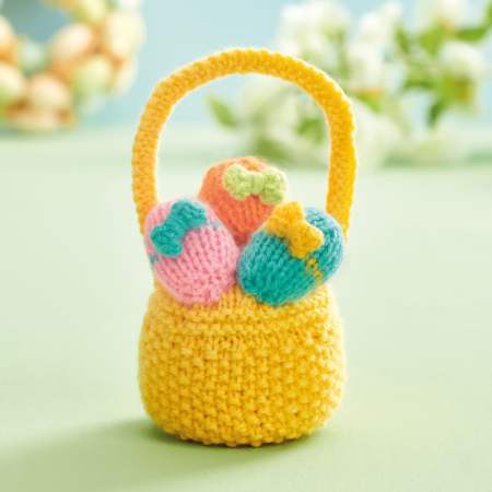 Knitted Easter Basket Chocolate Orange Cover Knitting Pattern