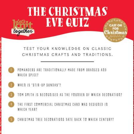 Cast On For Christmas: Christmas Eve Quiz Knitting Pattern