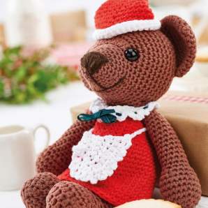 Crochet Christmas Baking Teddy Bear Knitting Pattern