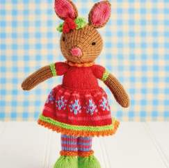 Christmas Bunny Toy Knitting Pattern