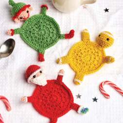 Christmas Character Coasters Crochet Pattern Crochet Pattern
