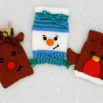 Christmas Coin Gift Bags - Robin, Snowman, Reindeer Knitting Pattern
