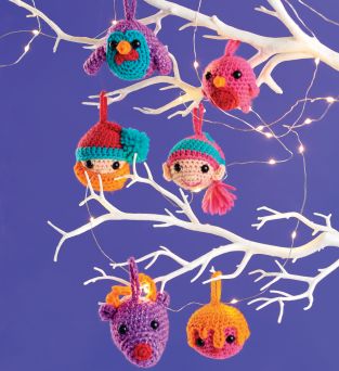 Christmas Character Bauble Set Crochet Pattern Knitting Pattern