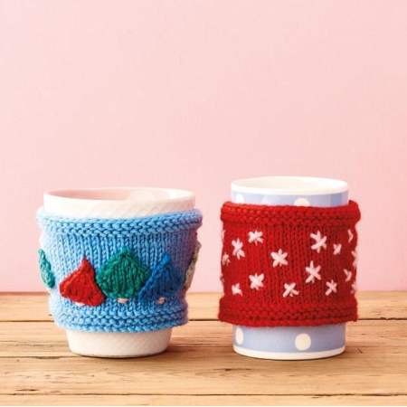 Christmas Drink Cosies Knitting Pattern