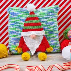 Christmas Gonk Cushion Cover Knitting Pattern Knitting Pattern