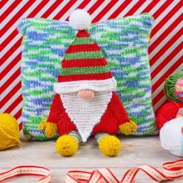 Christmas Gonk Cushion Cover Knitting Pattern Knitting Pattern