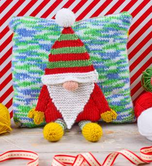 Christmas Gonk Cushion Cover Knitting Pattern Knitting Pattern